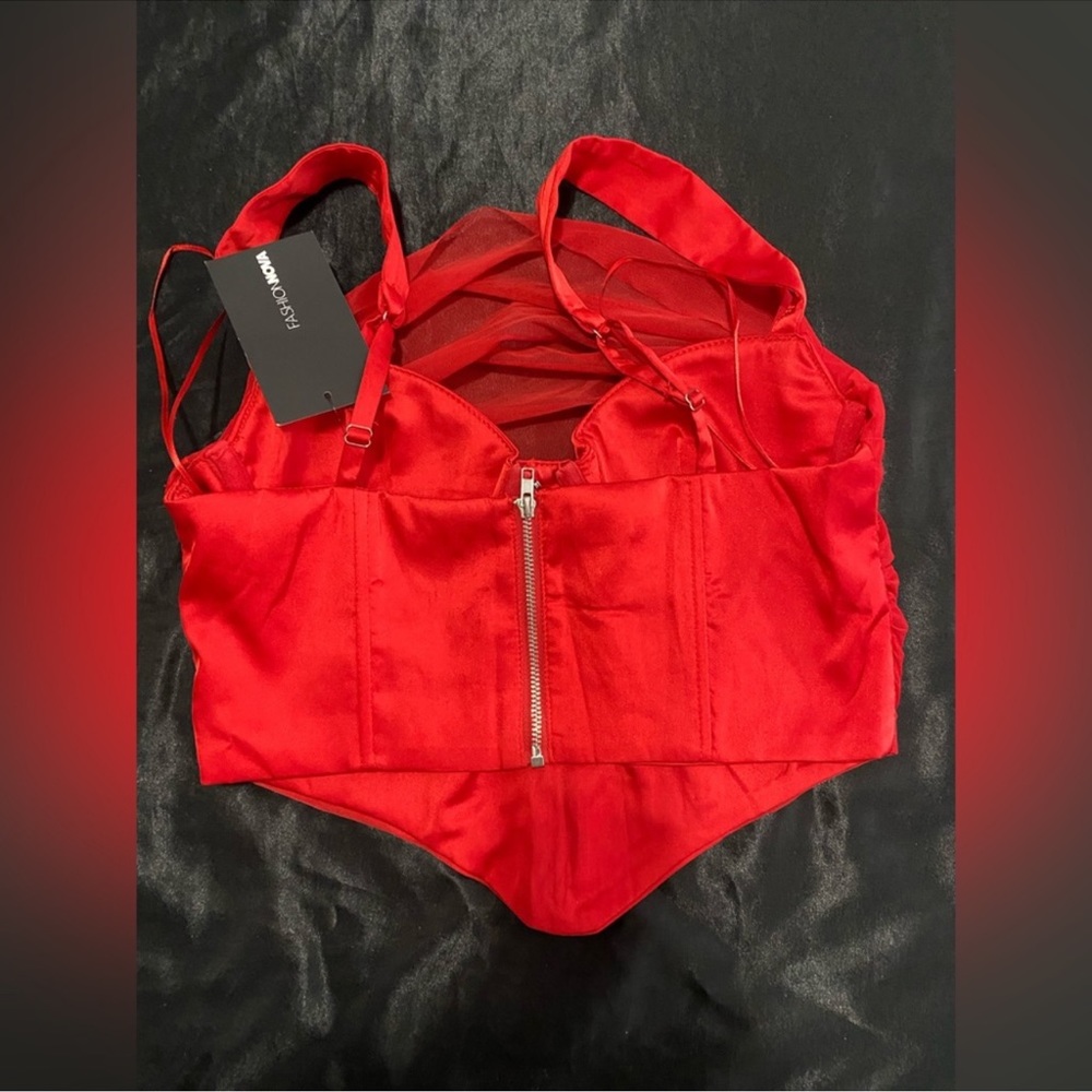Iconic Ruched Corset - Red - Picture 4 of 6
